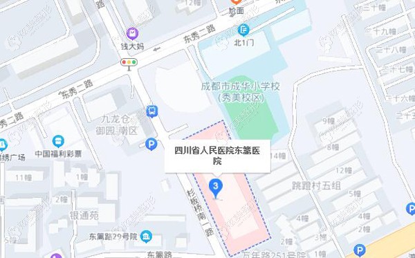 地图上成都东篱医院的附近商圈 地图上成都东篱医院的附近商圈