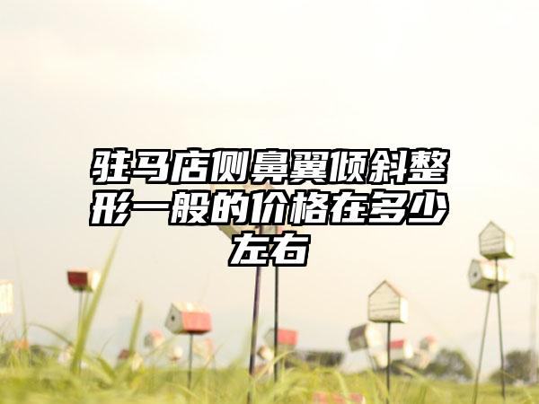 驻马店侧鼻翼倾斜整形一般的价格在多少左右