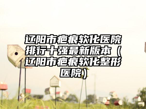 辽阳市疤痕软化医院排行十强最新版本(辽阳市疤痕软化整形医院)